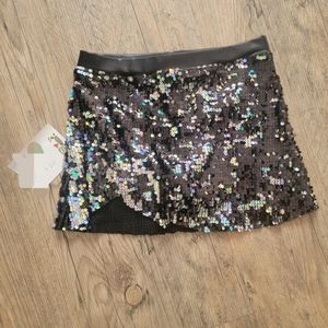 Black Sequence Skirt